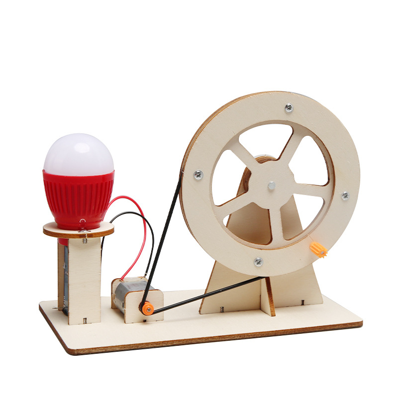 Science Project Kit - Мини-генератор с ручным приводом и лампочкой,