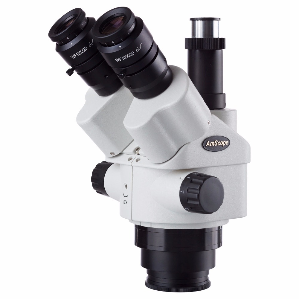 Amscope Microscope Stereo 7X-45X - AmScope 7X-45X Simul-Focal Trinocular Zoom Стереомикроскоп-Доставка