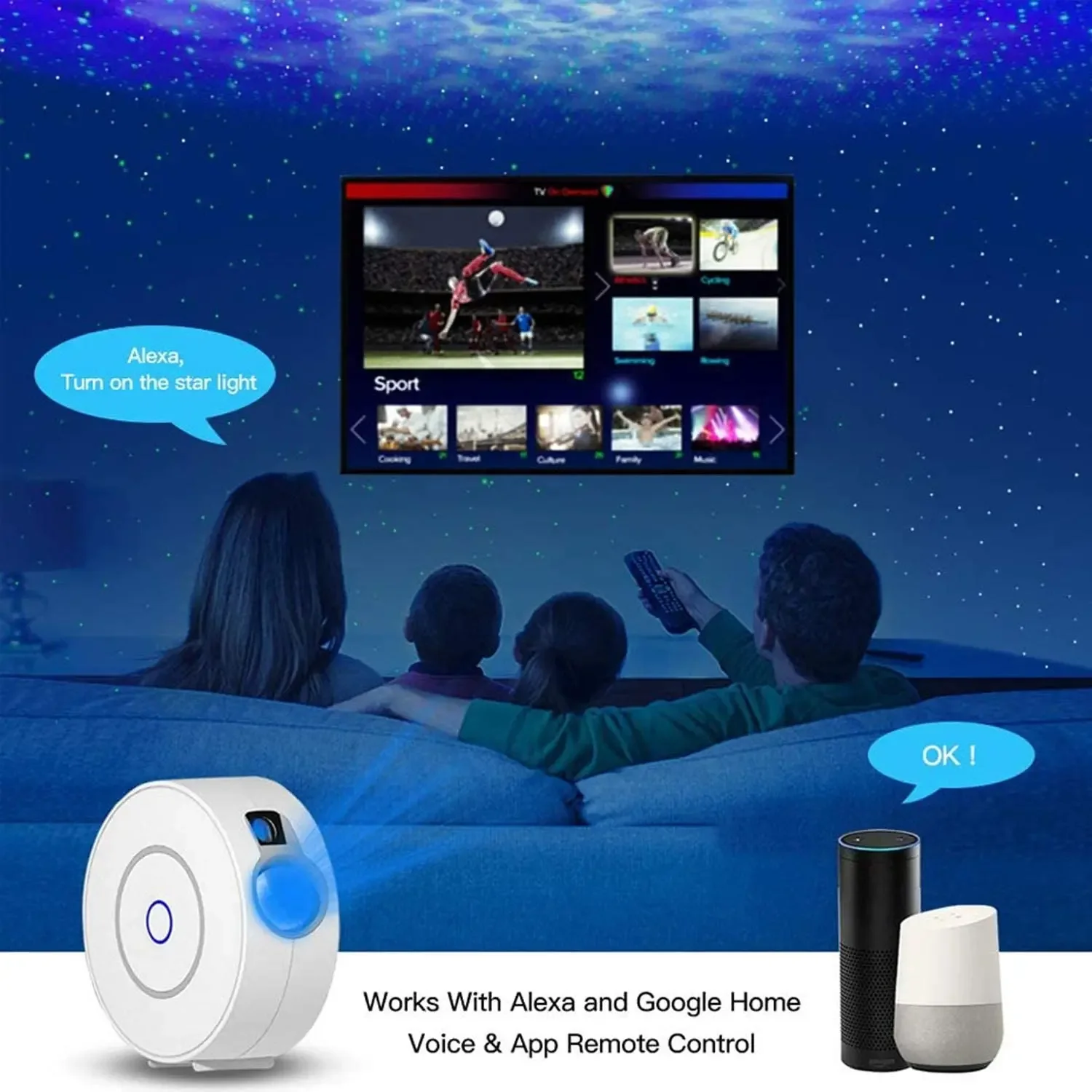 Tuya Wi-Fi интеллектуальный пр – обзор и цена Planetarium Projector Home