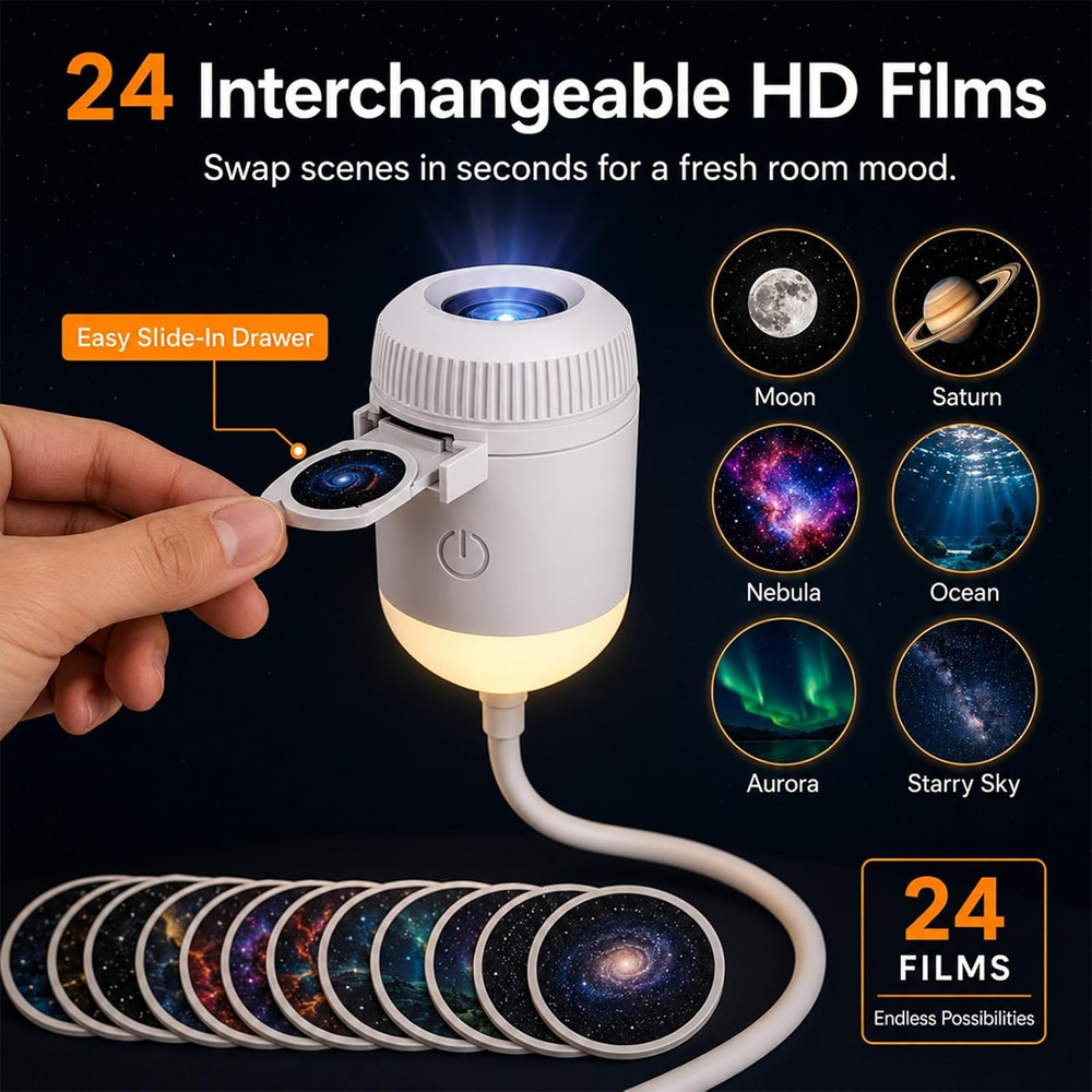 24-слайдовый вращающийся проек – обзор и цена Planetarium Projector Home
