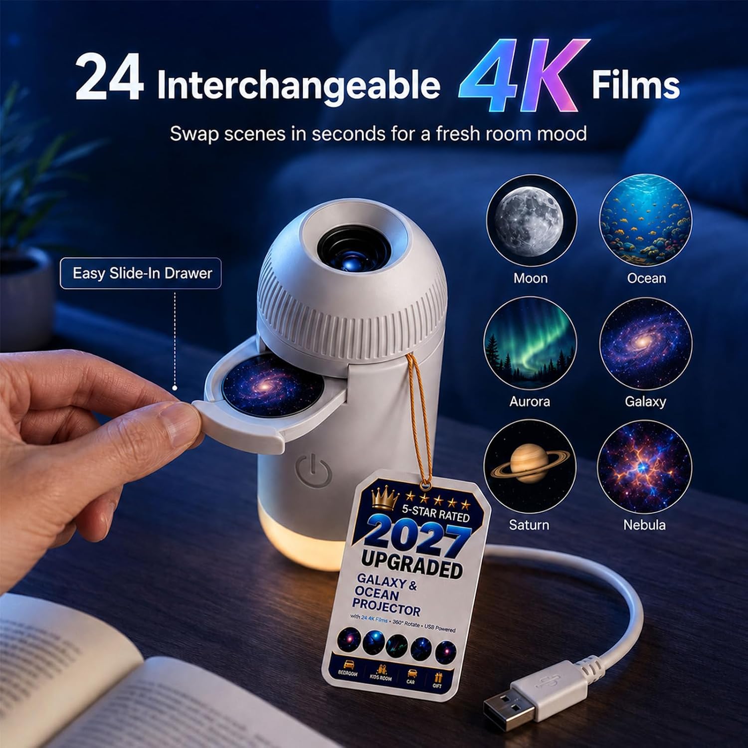 Проектор звездного неба TINSOL – обзор и цена Planetarium Projector Home